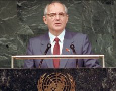Mikhail Gorbachev before the United Nations 1988